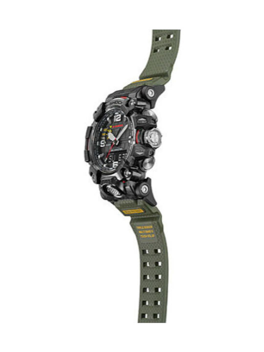 Casio G-Shock Mudmaster Men's Watch 55mm Solar with Green Rubber Strap