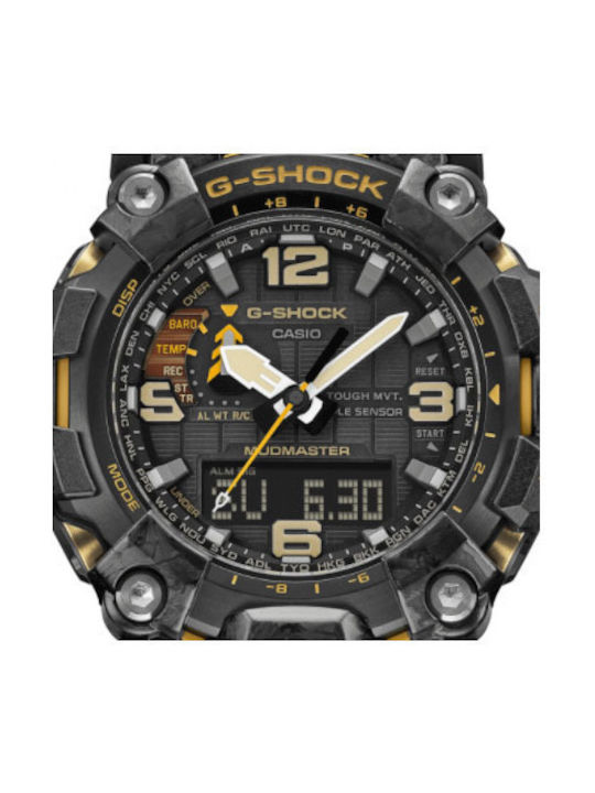 Casio G-Shock Mudmaster Men's Watch 54mm Solar with Beige Rubber Strap