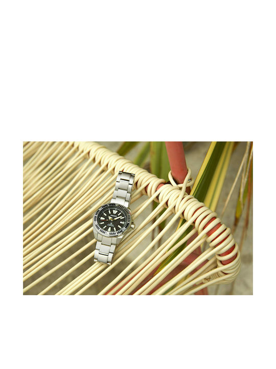 Seiko Prospex Ανδρικό Ρολόι 42.8mm Αυτόματο με Ασημί Μεταλλικό Μπρασελέ