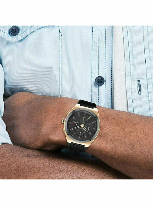 Tommy Hilfiger Connor Ρολόι Μπαταρίας με Καουτσούκ Λουράκι