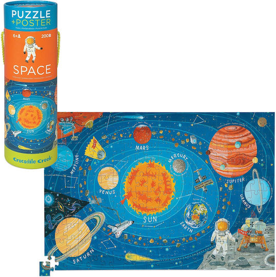 Παιδικό Puzzle Space Poster για 6+ Ετών 200pcs Crocodile Creek