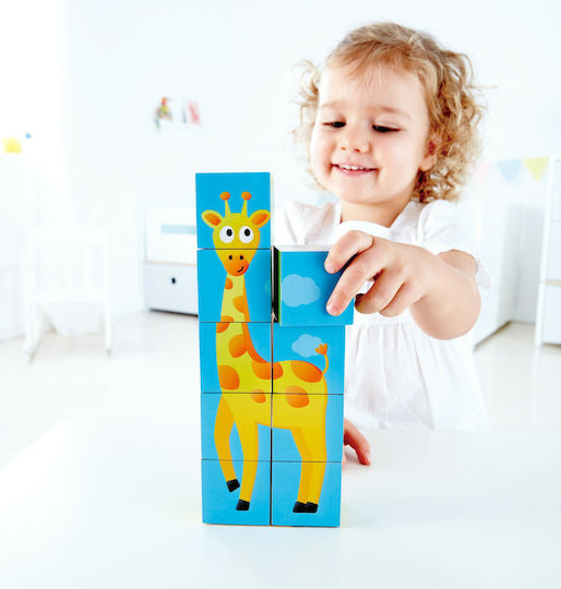 Lemnos Puzzle pentru Copii Jungle Animal Block 9buc Hape