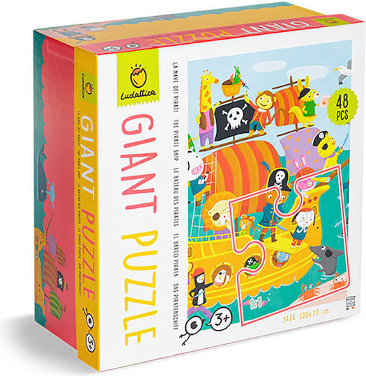 Kinderpuzzle Giant the Pirate Ship für 3+ Jahre alt+ Jahre 48pcs Ludattica