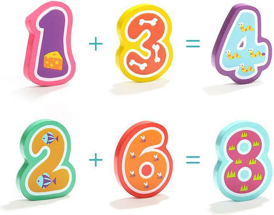 Wooden Kids Peg Puzzle Animals Numbers 10pcs Top Bright