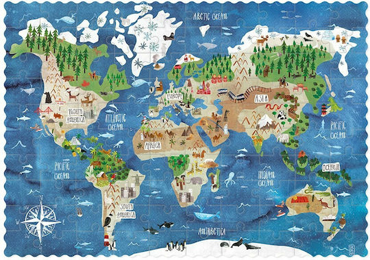 Kids Puzzle Discover the World for 6++ Years 100pcs Londji