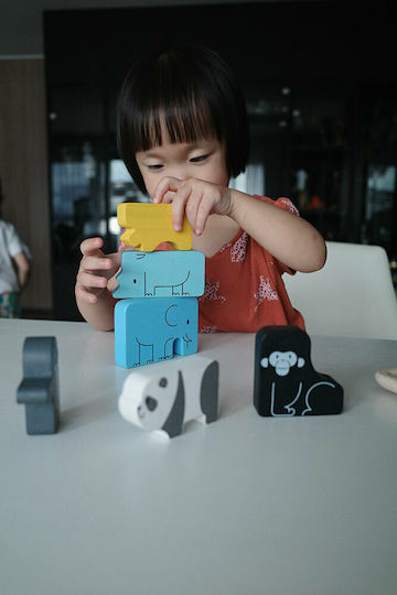 Ξύλινο Παιδικό Puzzle Σφηνώματα Ζωάκια για 2+ Ετών 7pcs Plan Toys
