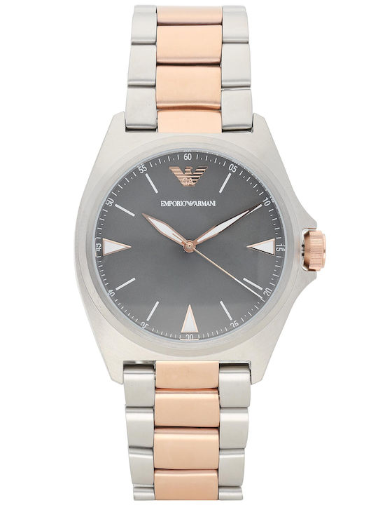 Emporio Armani Men's Watch 40mm Battery with Pink Gold Metal Bracelet