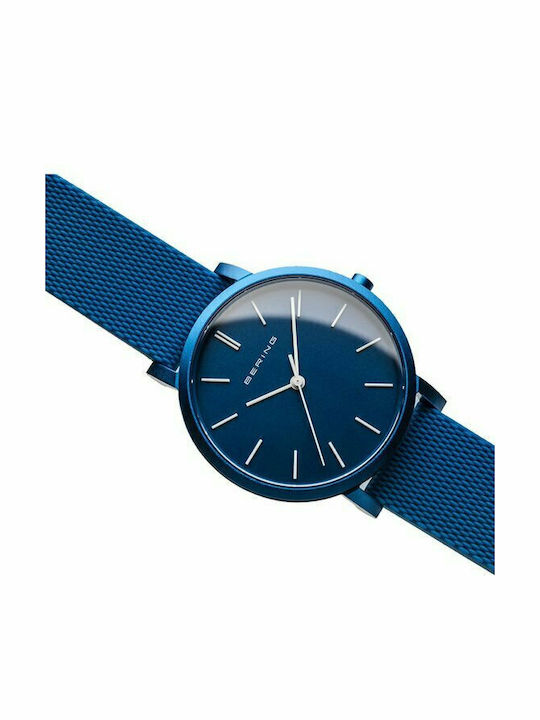 Bering Time True Aurora Men's Watch 40mm Battery with Blue Rubber Strap