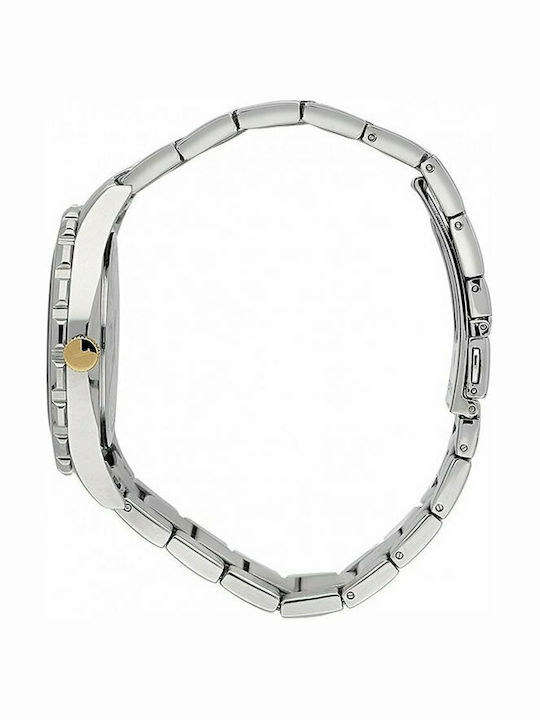 Trussardi T-Logo Herrenuhr 43mm Automatik mit Silbernem Rostfreiem Stahlarmband
