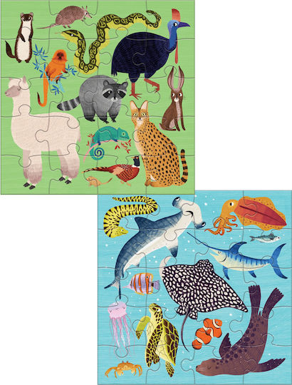 Παιδικό Puzzle Land & Sea Animals για 4+ Ετών 20pcs Mudpuppy