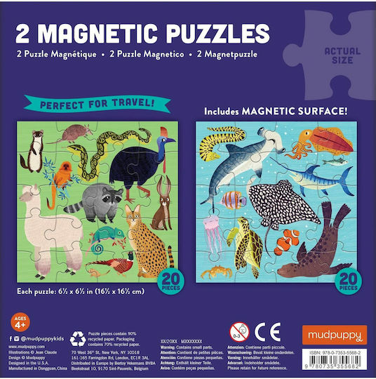 Παιδικό Puzzle Land & Sea Animals για 4+ Ετών 20pcs Mudpuppy