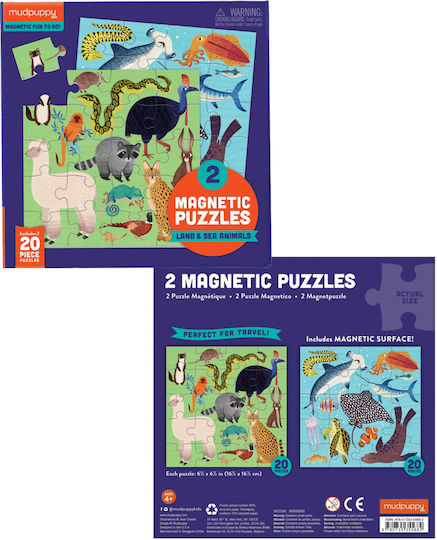 Παιδικό Puzzle Land & Sea Animals για 4+ Ετών 20pcs Mudpuppy
