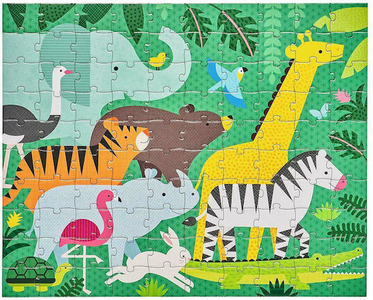 Puzzle pentru Copii Animale din Junglă pentru 4+ ani+ Ani 49buc Petit Collage