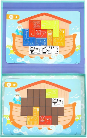 Детски Пъзел Магнитен Ноев ковчег за 3+ Години 26бр Tooky Toys