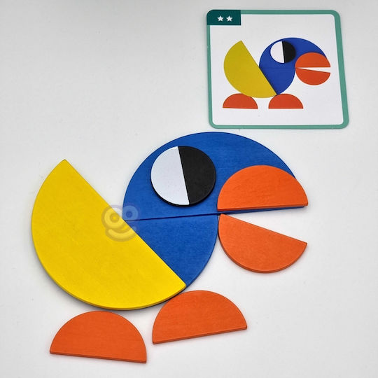 Wooden Kids Peg Puzzle Shapes for 3+ years+ Years 55pcs Tooky Toys
