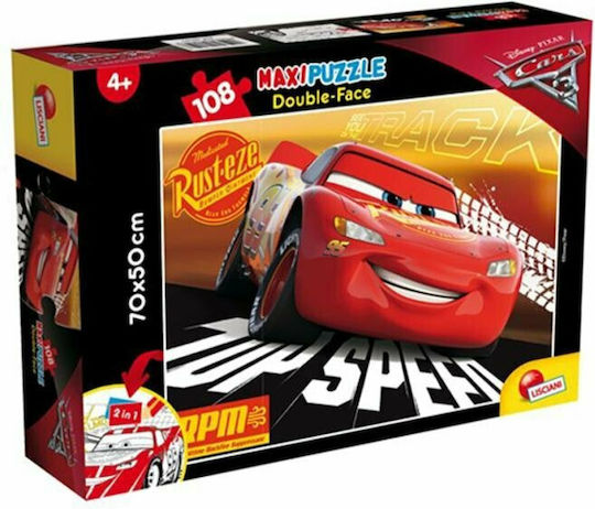 Детски Пъзел Cars 3 On Fire Double Face за 4+ Години 108бр Lisciani Giochi