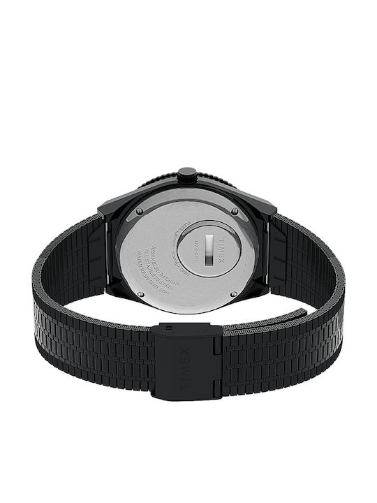 Timex Reissue Ανδρικό Ρολόι 38mm Μπαταρίας με Μαύρο Μεταλλικό Μπρασελέ