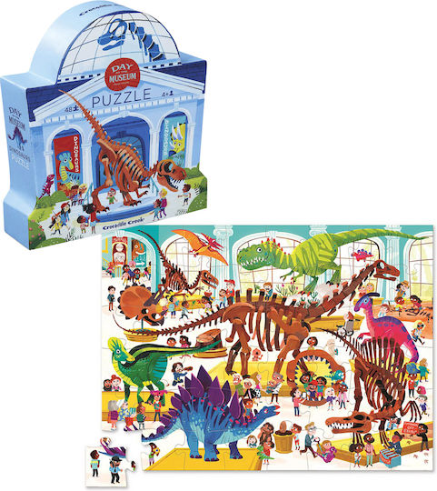 Kids Puzzle Dinosaur Day at The Museum for 4+ years old+ Years 48pcs Crocodile Creek