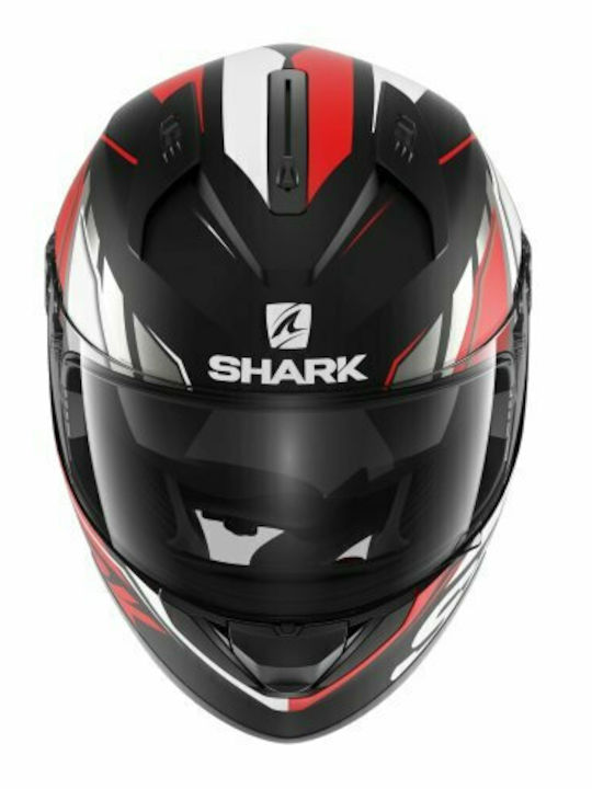 Shark Ridill 1.2 Phaz Full Face Helmet with Sun Visor ECE 22.05 Black/Red/White HE0534E