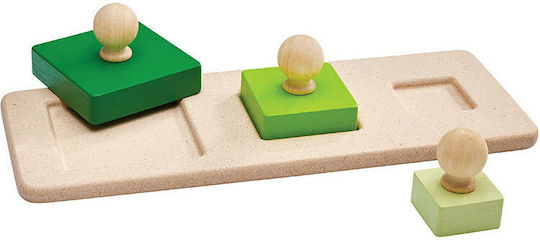 Wooden Kids Peg Puzzle Squares for 1+ Years 3pcs Plan Toys