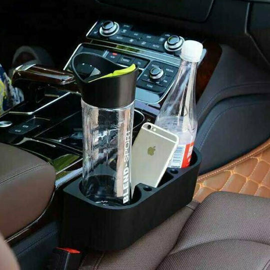 Factory Car Cup Holder Car Valet with Mobile Mount 2 Positions for Console in Black Color