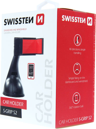Swissten Βάση Κινητού Αυτοκινήτου S-GRIP S2 με Ρυθμιζόμενα Άγκιστρα