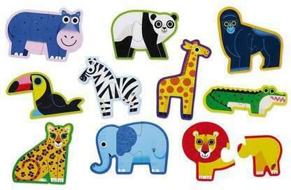 Kids Puzzle Jungle Animals 2pcs Crocodile Creek