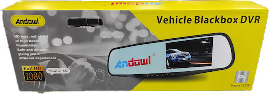 Andowl 1080P Mirror Car DVR, 4.3" Display with Clip
