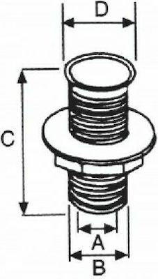 Eval Dachrinne Σκάφους Plastik Wasserfluss 22,67 mm Weiß