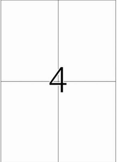Typotrust 400 Self-Adhesive Rectangular A4 Labels 105x148.5mm
