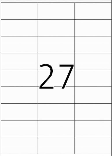 Typotrust 2700 Αυτοκόλλητες Ετικέτες Α4 Ορθογώνιες 70x30mm