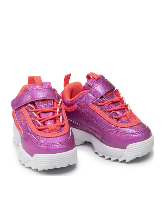 Disruptor E Kinder Sneakers mit Klettverschluss Fuchsie