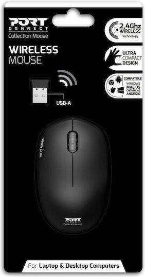 Port Designs Wireless Mouse Collection Ασύρματο Ποντίκι Μαύρο