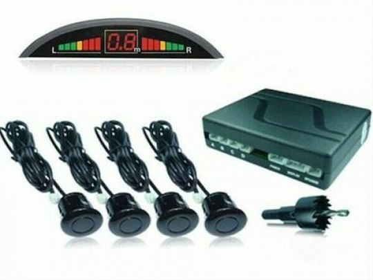 GlobalExpress Car Parking System with Screen and 4 Sensors in Black Color