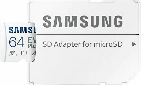 Samsung Evo Plus (2021) microSDXC 64GB U1 V10 A1 UHS-I 130MB/s με αντάπτορα