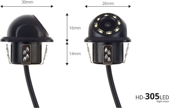 AMiO Car Parking System with Camera / Screen / Buzzer and 4 Sensors in Black Color