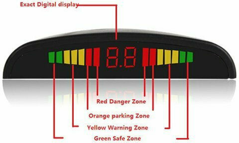 Peiying Car Parking System with Screen and 4 Sensors in White Color