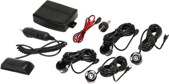 Lampa Car Parking System Setay W4 with Screen and 4 Sensors in Black Color