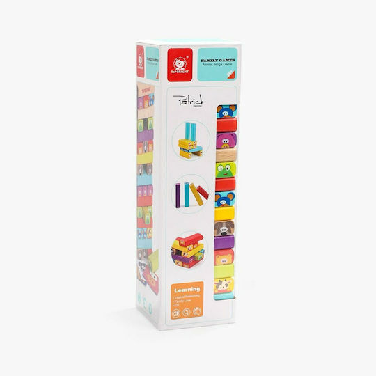 Επιτραπέζιο Παιχνίδι Animal Stacking για 2 Παίκτες 3+ Ετών (EN) Top Bright
