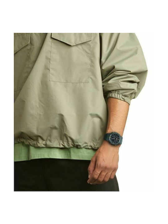 Casio G-Shock Uhr Batterie mit Grün Kautschukarmband