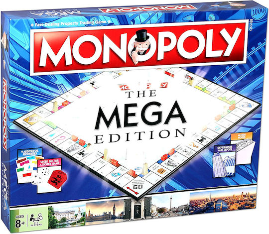 Επιτραπέζιο Παιχνίδι Monopoly: The Mega Edition για 2-8 Παίκτες 8+ Ετών (EN) Winning Moves