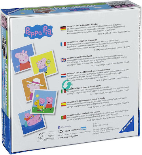 Επιτραπέζιο Παιχνίδι Peppa Pig Memory για 2+ Παίκτες 4+ Ετών (EN) Ravensburger