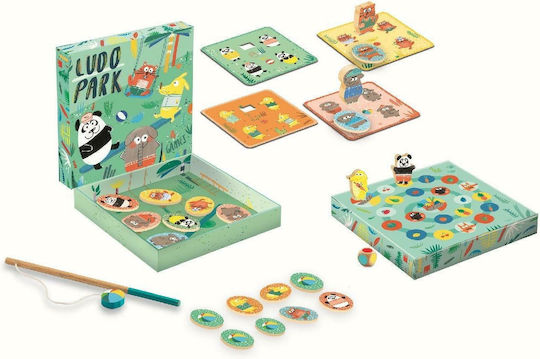 Djeco Holz-Angelspiel Ludo Park 4 Games