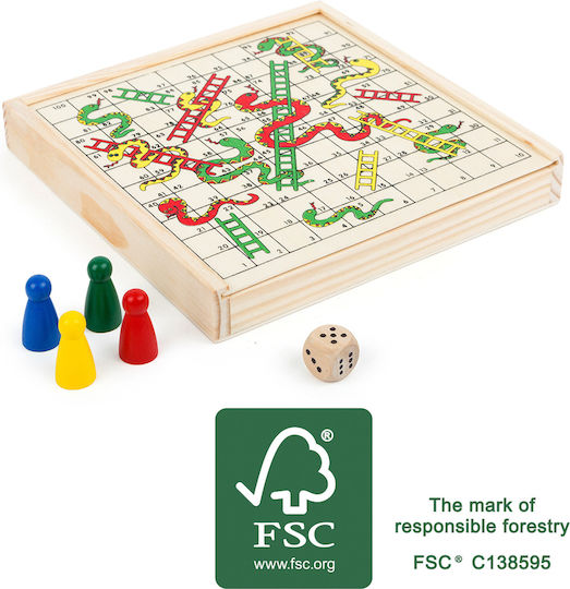 Επιτραπέζιο Παιχνίδι Snakes and Ladders Game To Go για 2-4 Παίκτες 3+ Ετών (EN) Small Foot