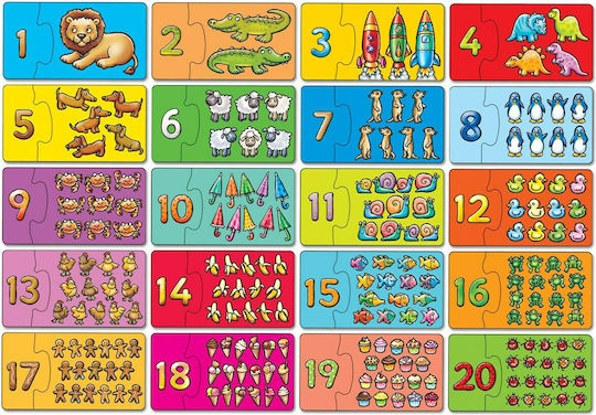 Детски Пъзел Match And Count за 3+ Години 20бр Orchard