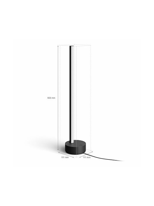 Philips Gradient Signe LED Floor Lamp H55.3xW11.1cm. with RGB Light 1040lm Black
