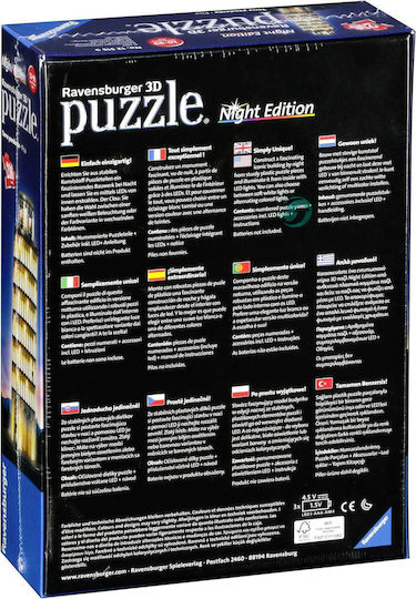 Der Kippende Turm von Pisa Nacht Edition Puzzle 3D 216 Teile
