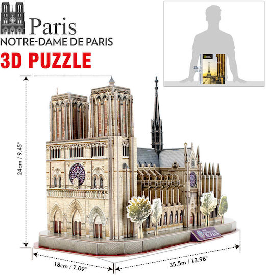 Notre-Dame De Paris Puzzle 3D 128 Teile
