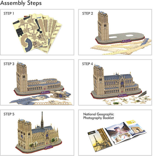 Notre-Dame De Paris Puzzle 3D 128 Teile