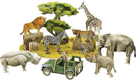 African Wildlife Puzzle 3D 69pcs